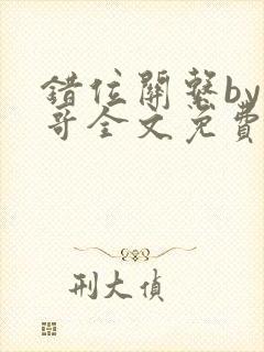 错位关系by东哥全文免费阅读封面