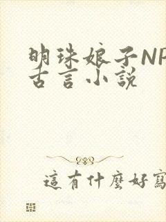 明珠娘子NPC古言小说