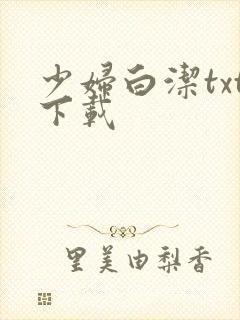 少妇白洁txt下载