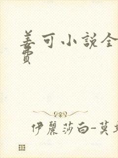 姜可小说全文免费封面