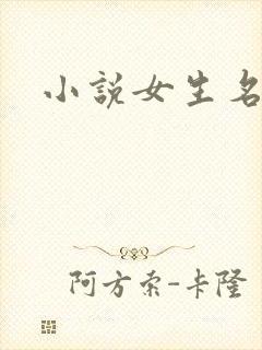 小说女生名字