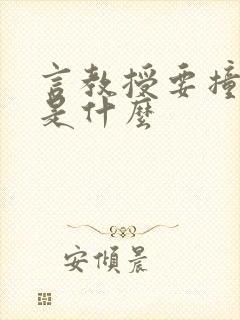 言教授要撞坏了是什么