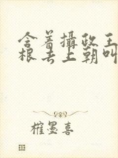 含着摄政王的紫根去上朝叫什么封面