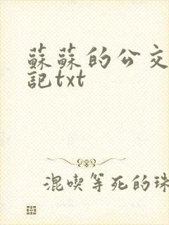 苏苏的公交车日记txt