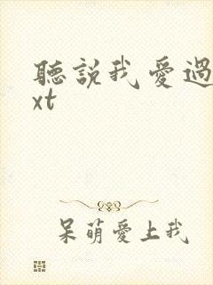 听说我爱过你txt