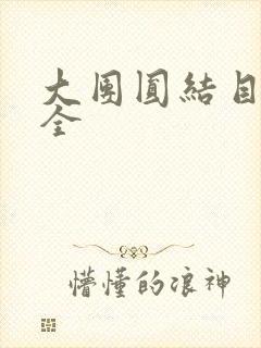 大团圆结目录大全