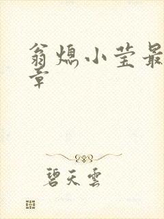 翁熄小莹最新节章