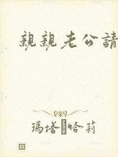 亲亲老公请住手封面