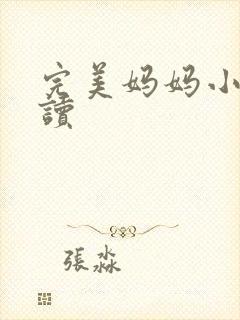 完美妈妈小说阅读封面