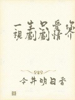 一生只爱你 电视剧剧情介绍