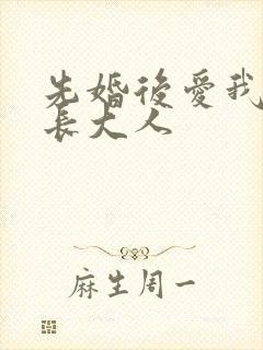 先婚后爱我的市长大人