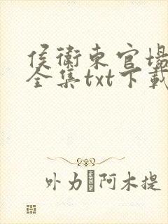 侯卫东官场笔记全集txt下载