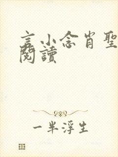 言小念肖圣免费阅读