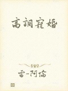 高调宠婚封面