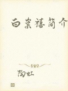 白崇禧简介封面