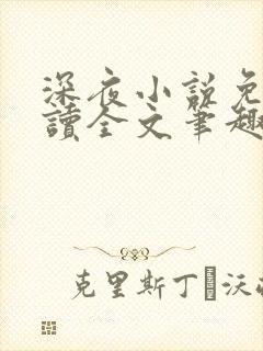 深夜小说免费阅读全文笔趣阁