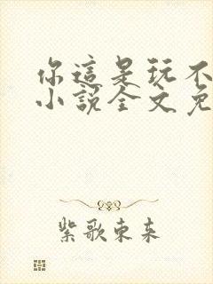 你这是玩不起呀小说全文免费阅读