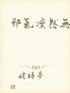 邪气凛然无弹窗封面