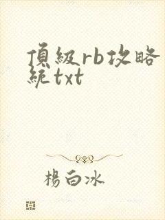 顶级rb攻略系统txt封面