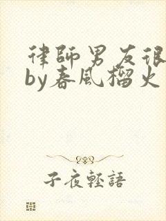 律师男友很难撩by春风榴火封面