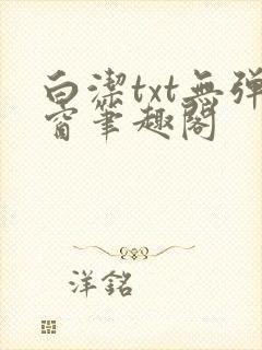 白洁txt无弹窗笔趣阁