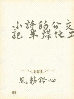 小诗的公交车日记 半煤化工