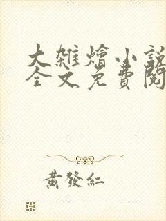 大杂烩小说在线全文免费阅读笔趣阁