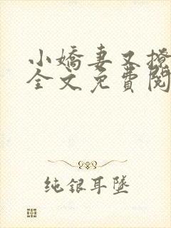 小娇妻又撩又甜全文免费阅读