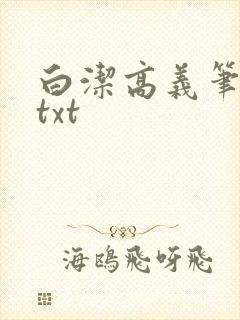 白洁高义笔趣阁txt封面