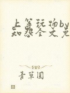 上等玩物by长知怨全文免费阅读笔趣阁