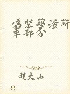 伪装学渣所有开车部分