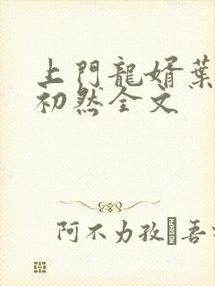 上门龙婿叶辰萧初然全文