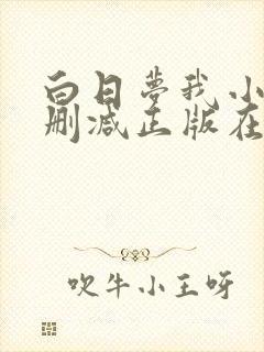 白日梦我小说无删减正版在线阅读