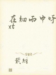 在细雨中呼喊txt