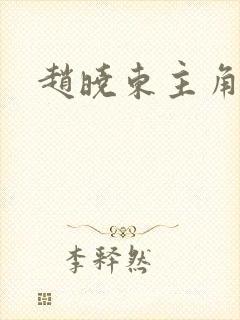 赵晓东主角小说