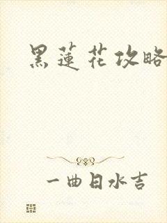 黑莲花攻略手册封面