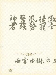 神医凰后傲娇暴君强势宠全文免费阅读