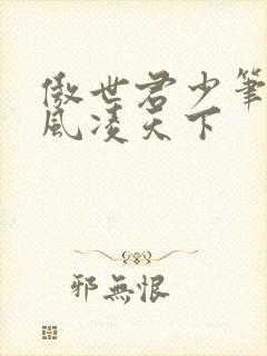 傲世君少笔趣阁风凌天下封面