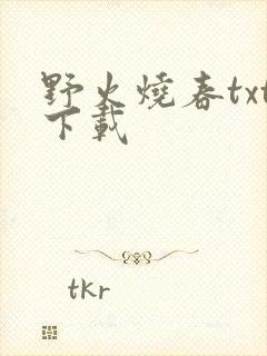 野火烧春txt下载
