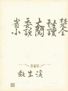 省委大秘楚东恒小说阅读全文