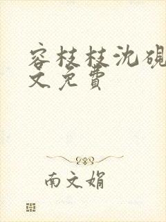 容枝枝沈砚书全文免费