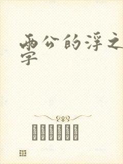 两公的浮之手中字封面