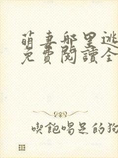 萌妻哪里逃小说免费阅读全文