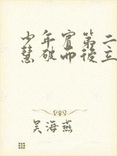 少年宾第二部珏慧破而后立封面