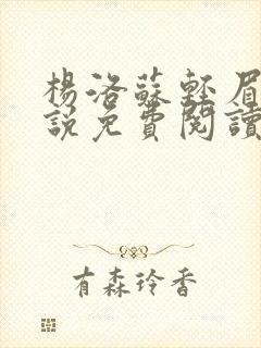 杨洛苏轻眉笔小说免费阅读