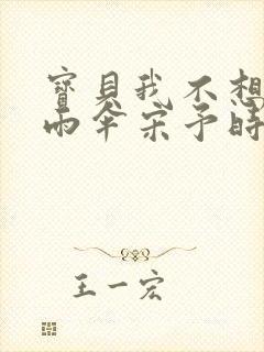 宝贝我不想带小雨伞宋予时封面