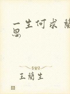 一生何求 兰思思