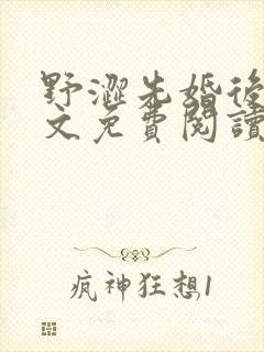 野涩先婚后爱全文免费阅读笔趣阁