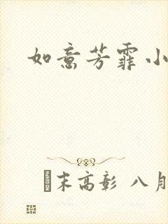 如意芳霏小说封面