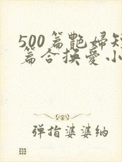 500篇艳妇短篇合换爱小说封面